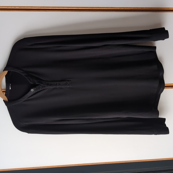 Kit and Ace Tops - Kit & Ace Black Henley Shirt L